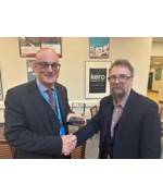 Simon Banks, NHS Cheshire and Merseyside Place Director for Wirral (left) and Warren Escadale, Chief Executive of VSNW (right)