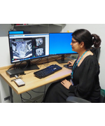 Clinical Oncologist Dr Mona Chopra using the auto-contouring tool