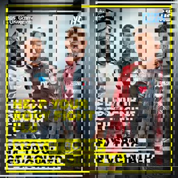 Three people wear medieval armor and casual clothes, symbolizing protection. UK Government and NHS logos are visible. Text: "Help your body fight flu. Stay strong. Get vaccinated."